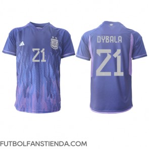 Argentina Paulo Dybala #21 Segunda Equipación Mundial 2022 Manga Corta